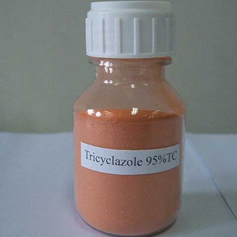 Tricyclazole; Tricyclazone; CAS NO 41814-78-2; fungicide used mainly for prolonged control of rice blast